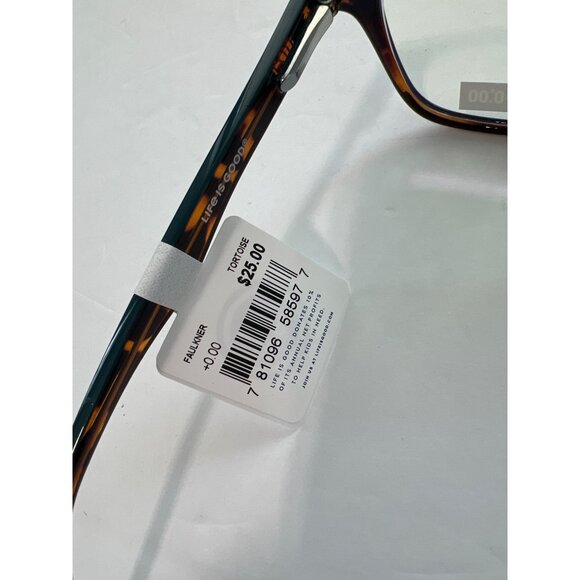 Life Is Good Faulkner Blue Light Blocking Glasses Tortoise Frame +0.00 Readers - Picture 5 of 7